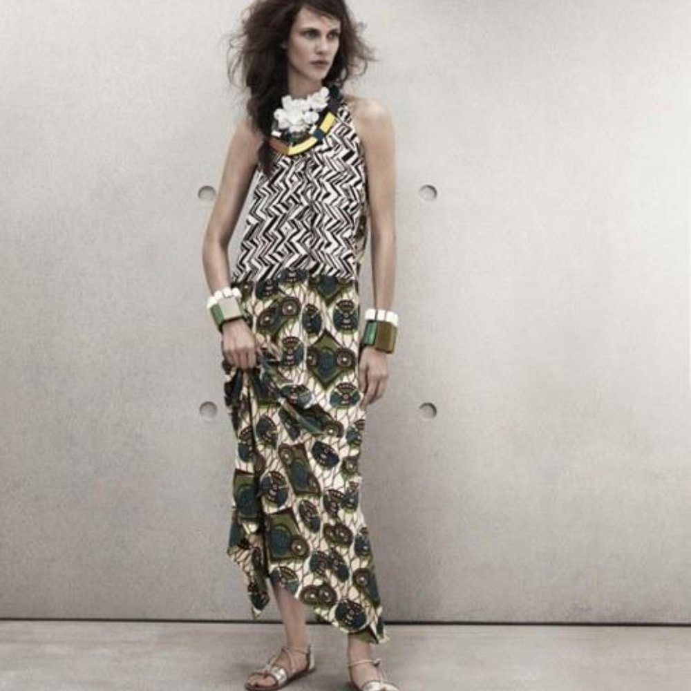 Marni for H&M Tribal Maxi Dress EUC